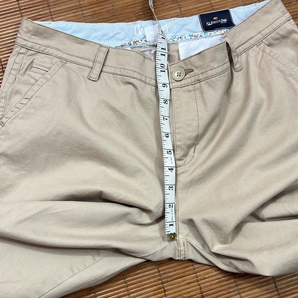 Size 14 St. John’s bay chino crop pants, cuffed or uncuffed option/pockets - Picture 6 of 6